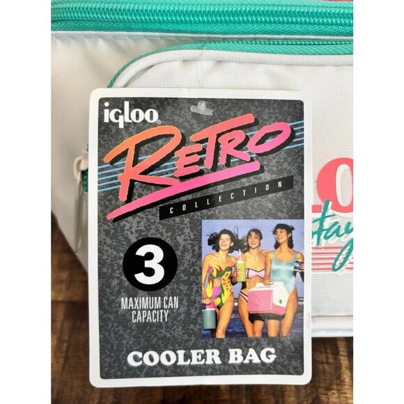 Vintage Igloo Retro Collection Stay Cool 90’s Teal /Pink Cooler Fanny Pack NWT - Picture 8 of 15